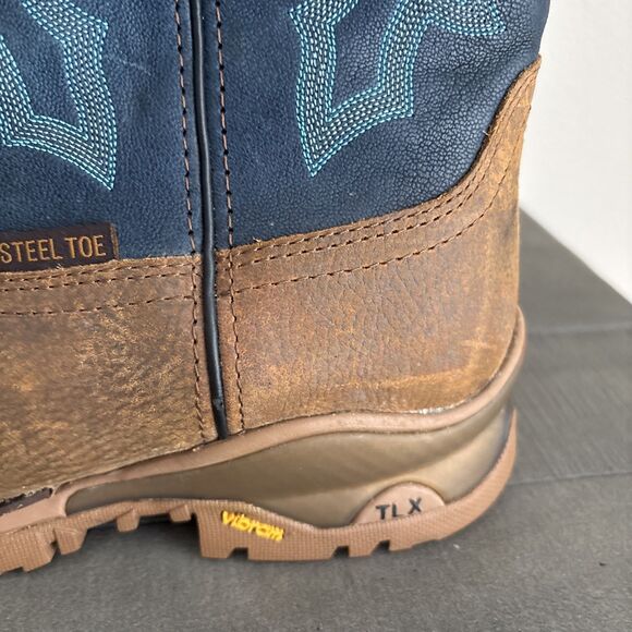 TONY LAMA Steel Toe Waterproof Vibram Work Boots W/Ortholite Men\'s Size 10 D main image 11